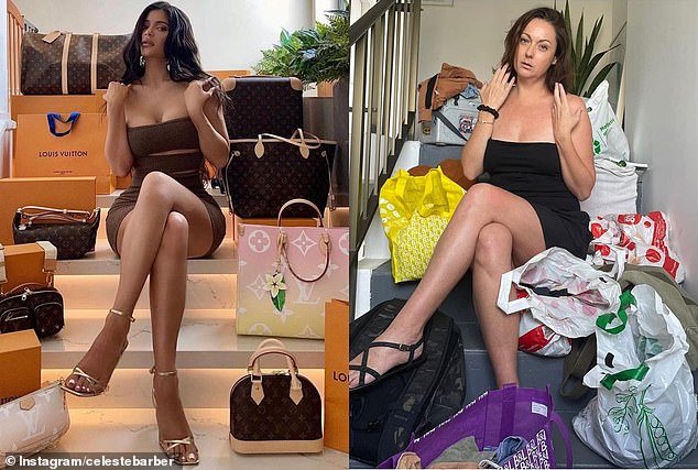 Австралийская блогерша спародировала фото Кайли Дженнер с сумками Louis Vuitton